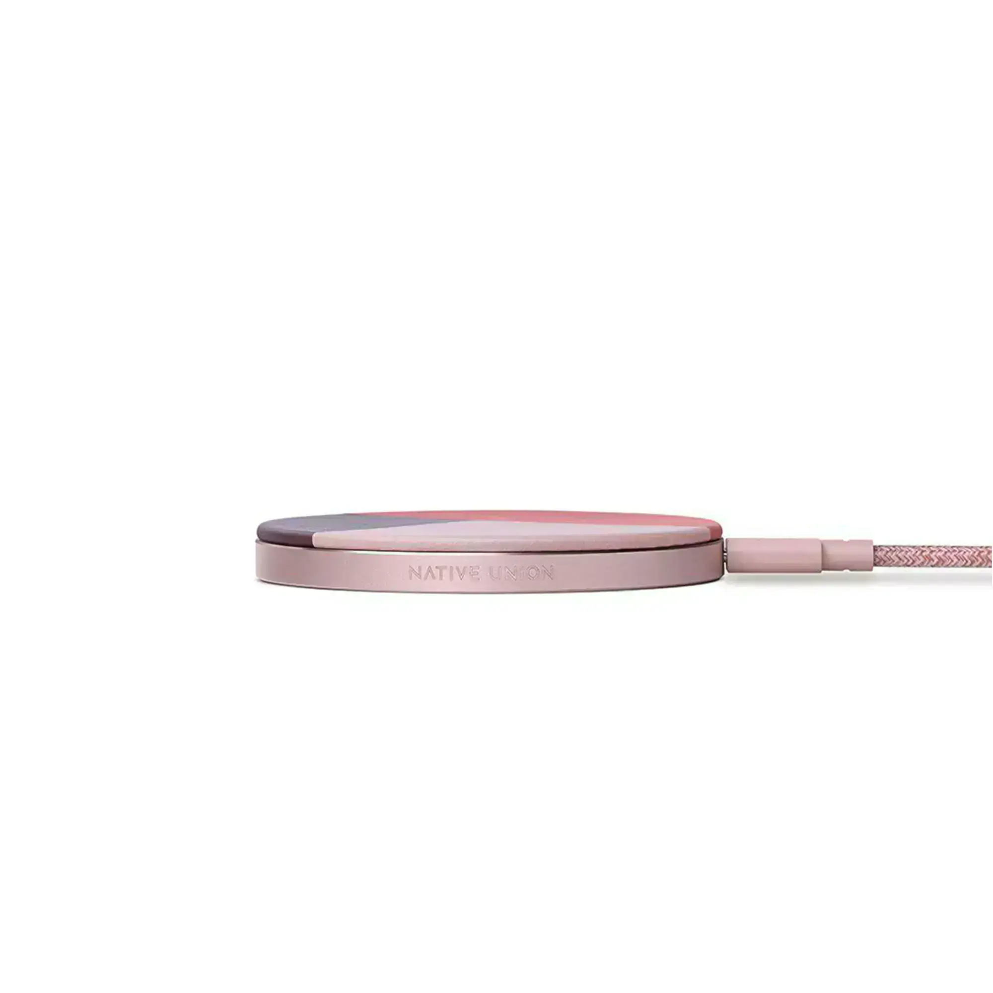 Бездротовий зарядний пристрій Native Union Drop Marquetry Wireless Charger Rose (DROP-ROSE-MARQ-V2)